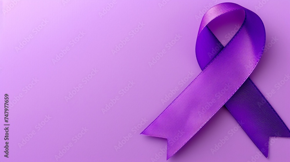 a purple ribbon on a purple background a purple ribbon on a purple background