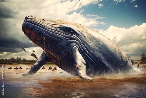 a whale on the beach