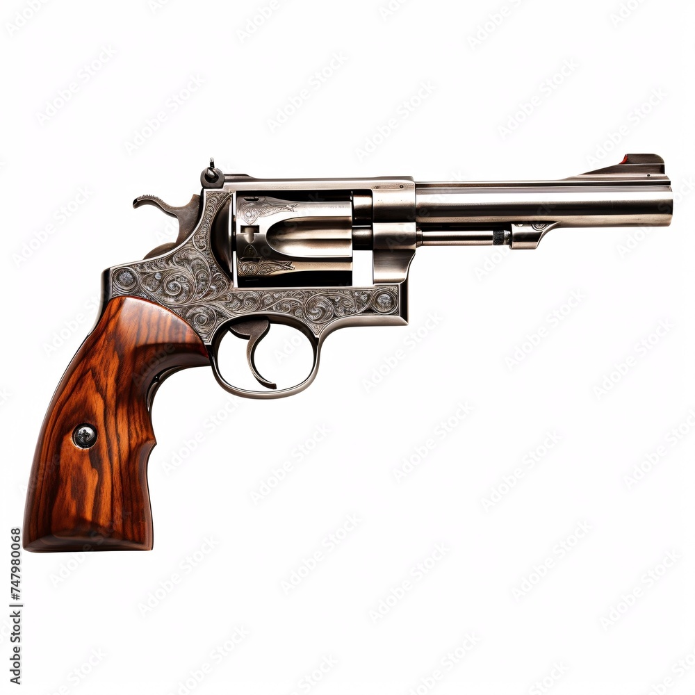 a gun with a wooden handle a gun with a wooden handle