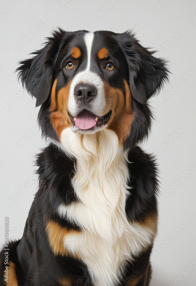 bernese mountain dog isolated on a transparent background