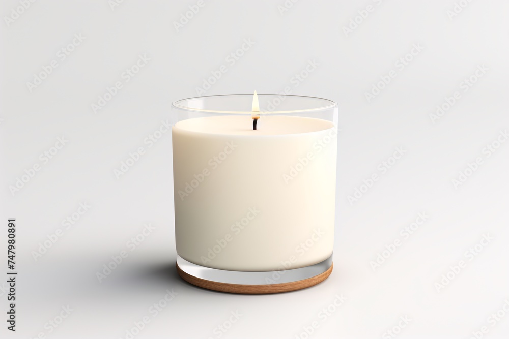 a white candle in a glass holder a white candle in a glass holder