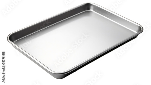 empty tray for baking Realistic Portrait Isolated On Transparent Background Or PNG Background.