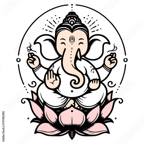 Ganesha Graphic for Spiritual Projects