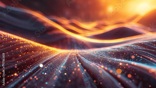 Abstract space background. Space background colorful fractal nebula with stars. Cosmos art. Motion design.