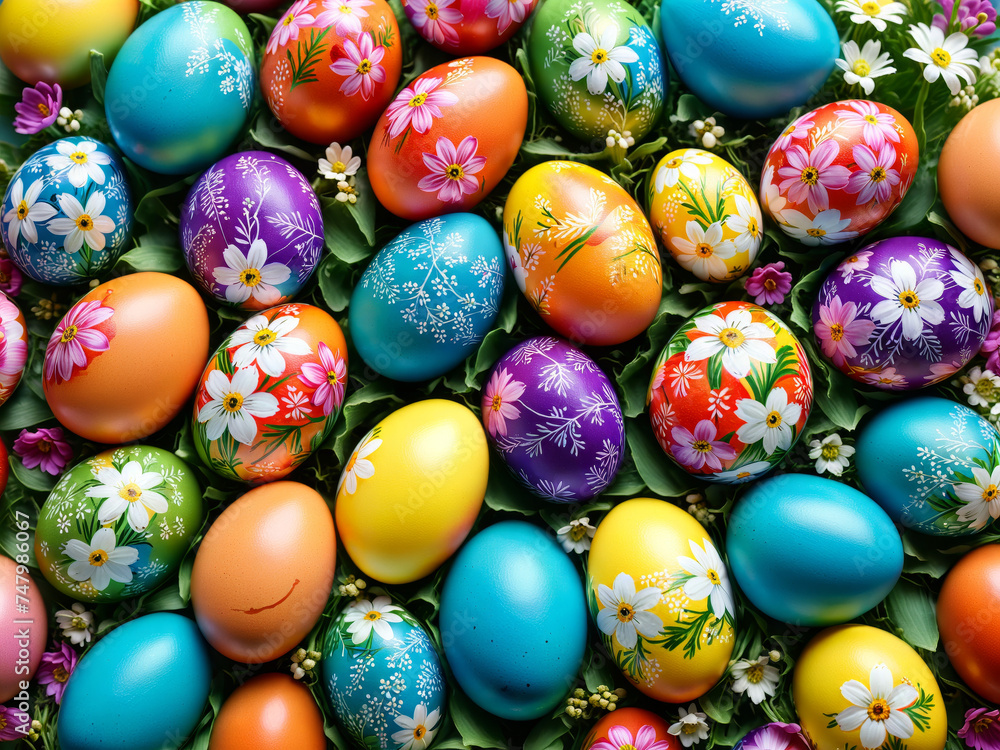 colourful easter eggs with floral patterns, easter decoration background, colourful eggs, spring flower, spring joy, easter gift, easter tradition, festive, holiday colourful easter eggs with floral patterns, easter decoration background, colourful eggs, spring flower, spring joy, easter gift, easter tradition, festive, holiday