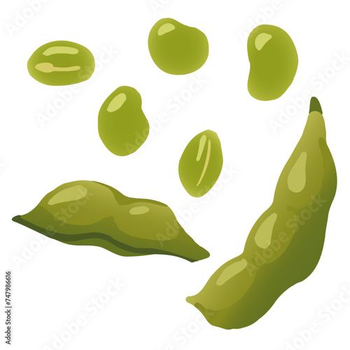 枝豆のイラスト