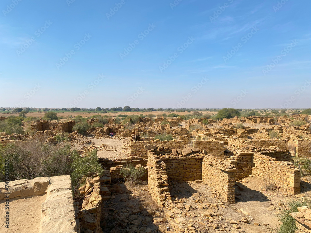 roken Walls of Kuldhara. Explore the haunting beauty of abandoned ruins in Kuldhara, their broken walls telling tales of a forgotten past