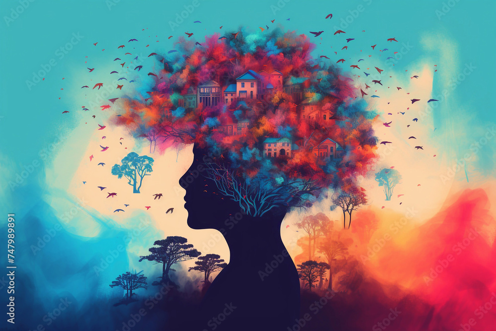 Obraz premium Mental health. Appointment with a psychologist. World Mental Health Day.