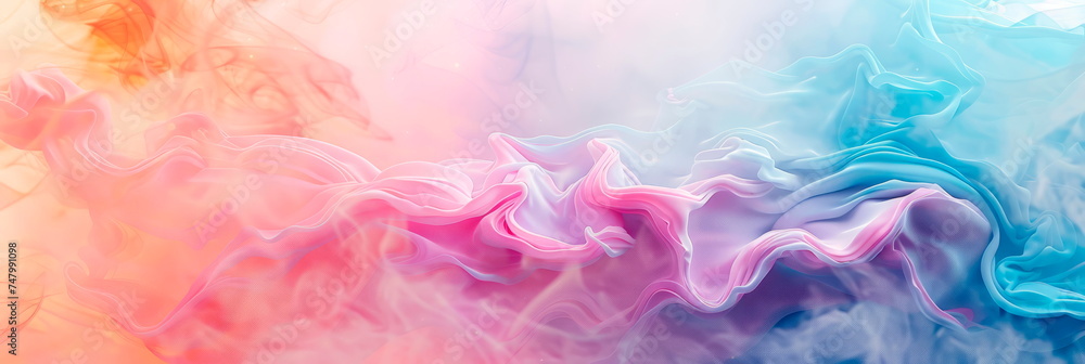 Fototapeta premium enchanted watercolor background featuring ethereal swirls of pastel hues, evoking a sense of magic and wonder.
