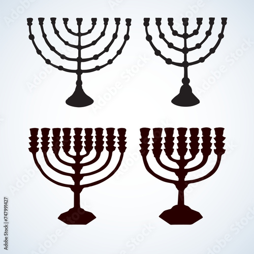 Menorah. Vector drawing