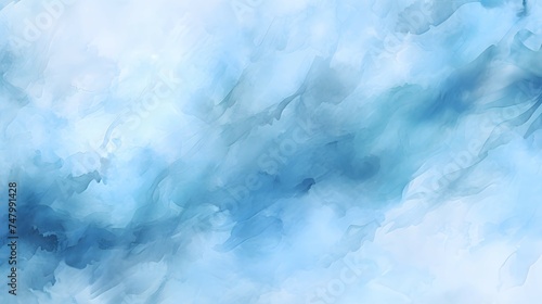Watercolor blue background. Blue watercolor abstract background. © Mariana