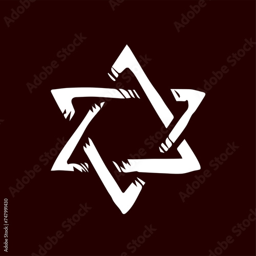 Jewish holiday symbol. Vector drawing