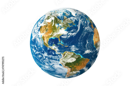 vibrant earth from space, isolated on transparent background
