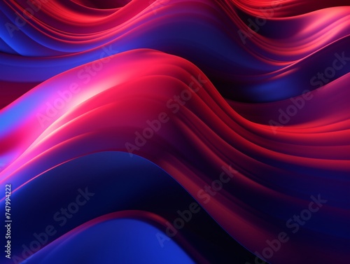 a red and blue wavy lines