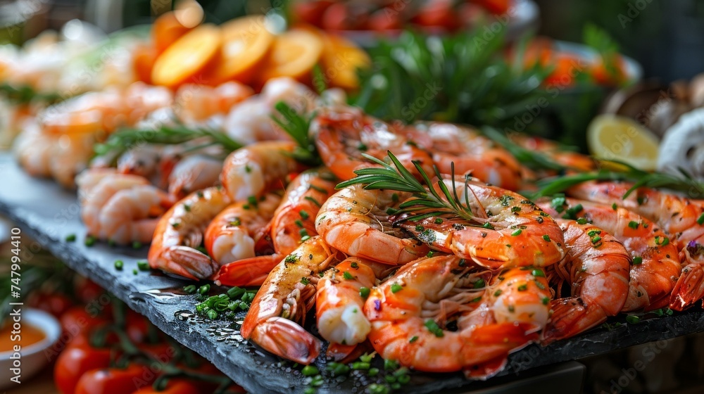 The abundance of a buffet, a wide selection of food presented with care, inviting guests to indulge in a gastronomic journey, AI Generative The abundance of a buffet, a wide selection of food presented with care, inviting guests to indulge in a gastronomic journey, AI Generative