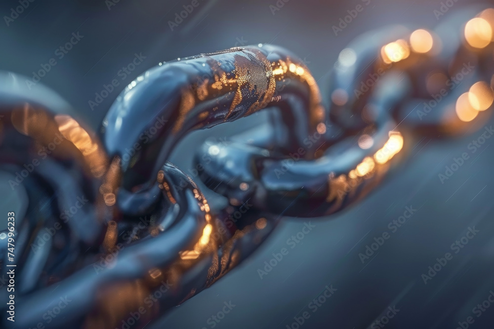 A close up of a chain with a globe on it - obrazy, fototapety, plakaty 