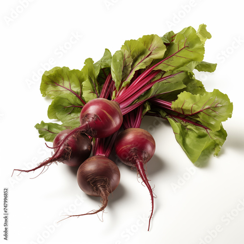 beets on white background