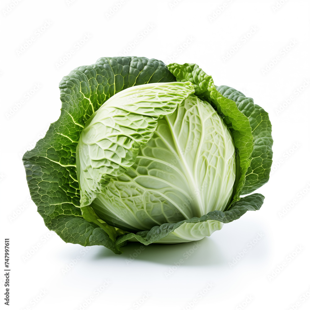 Obraz premium cabbage on white background 