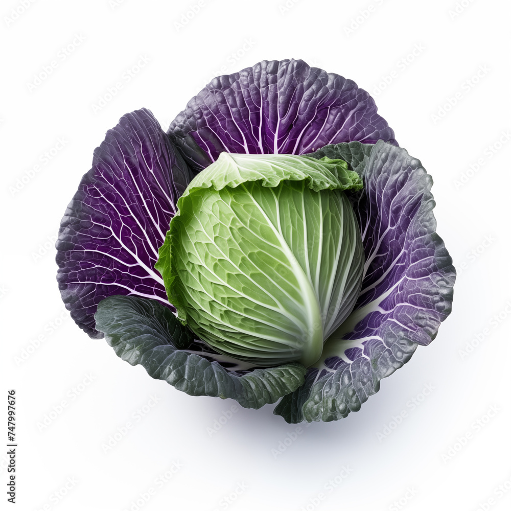 Obraz premium cabbage on white background 