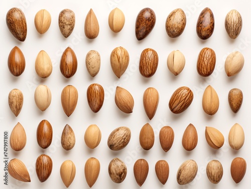 a group of almonds and almonds