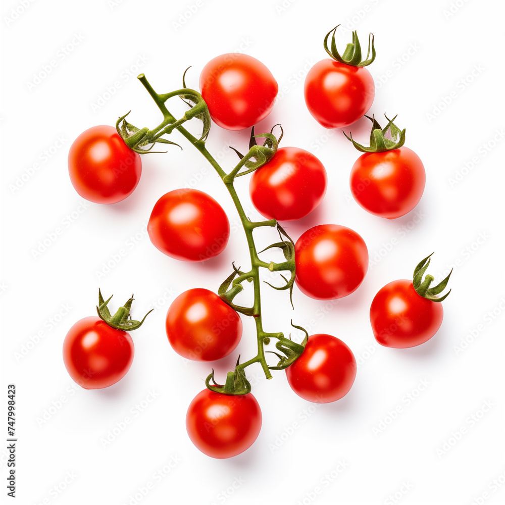 Cherry tomatoes on white background Cherry tomatoes on white background