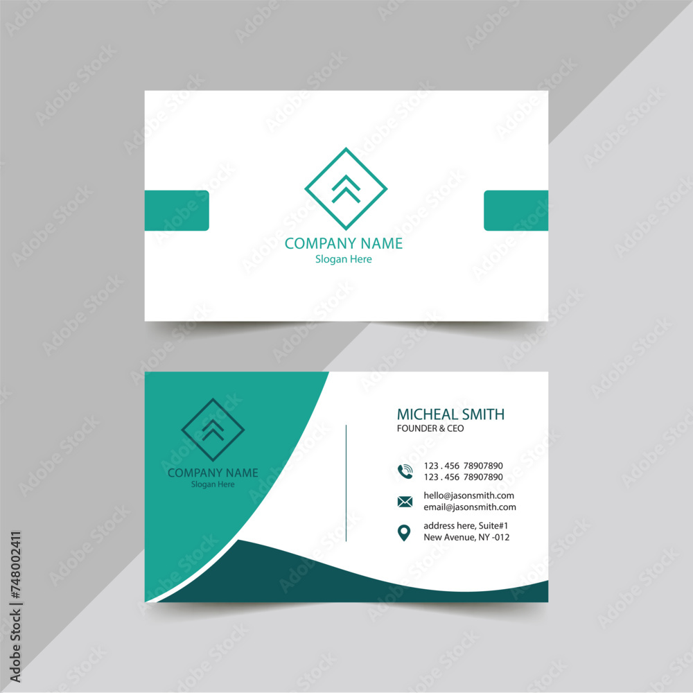 Elegant company business card template design. Elegant company business card template design.