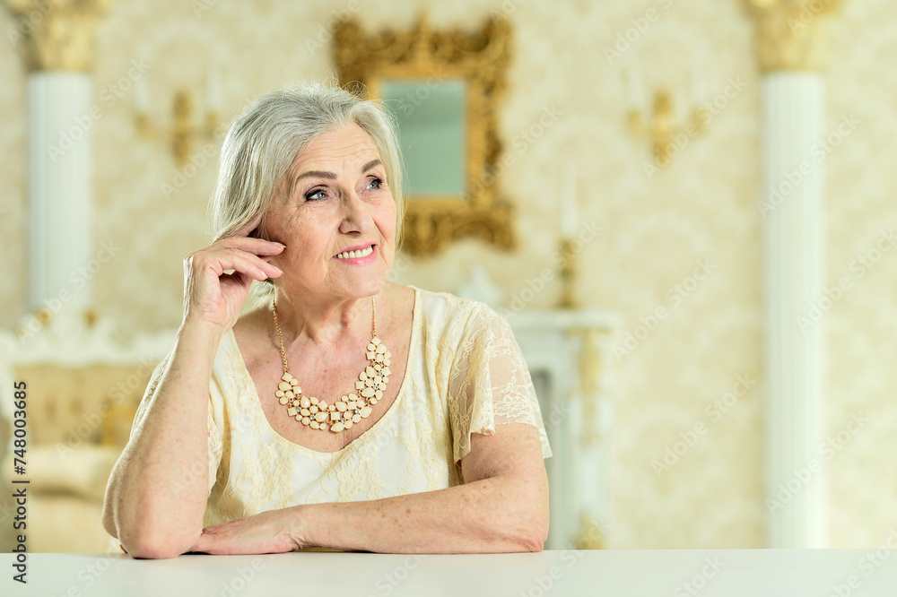 Portrait of beautiful happy senior woman posing Portrait of beautiful happy senior woman posing