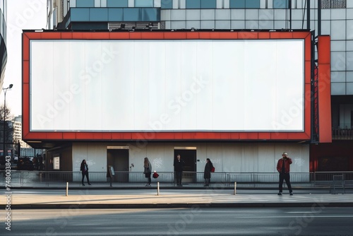 a group of people walking on a sidewalk