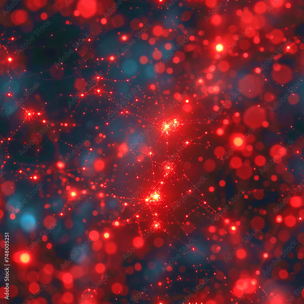 red neuronal network as a seamless Tile pattern, ai generated red neuronal network as a seamless Tile pattern, ai generated