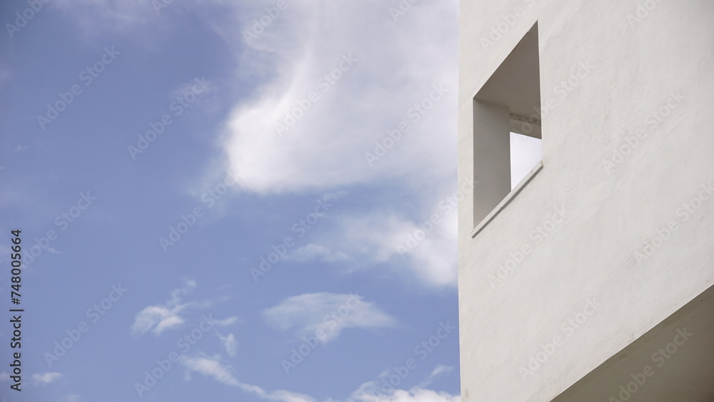 white minimalist building facade background against the sky white minimalist building facade background against the sky