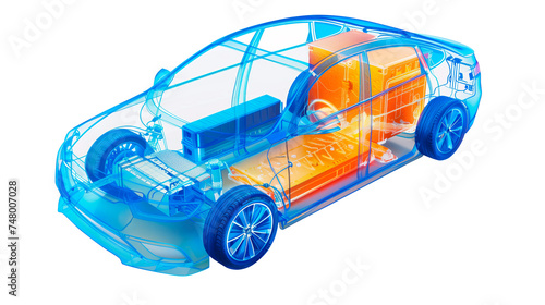 Cutaway View of Modern Electric Vehicle Architecture