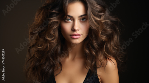 Beautiful hair woman long smooth hairstyle beauty