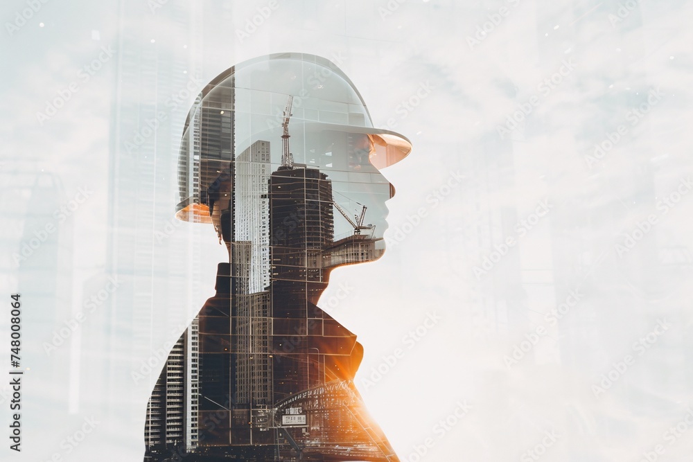 a man wearing a hard hat a man wearing a hard hat