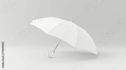 white umbrella mock up isolated on white background © daniel