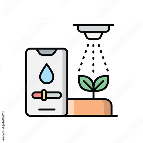 Smart Irrigation icon vector stock illustration
