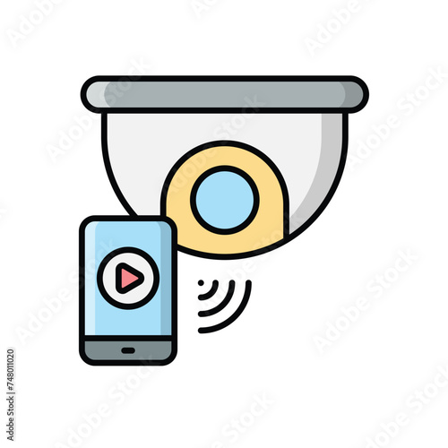 Security Camera icon vector stock illustration