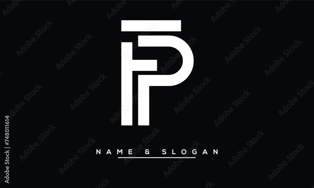 FP, PF, F, P Abstract Letters Logo Monogram FP, PF, F, P Abstract Letters Logo Monogram