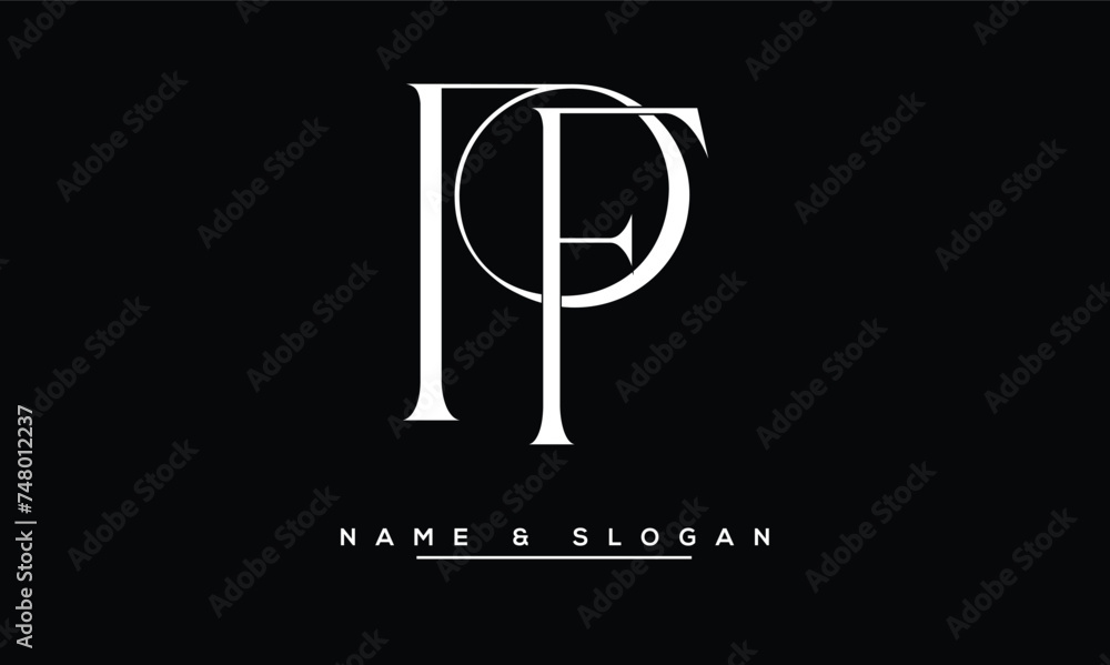 FP, PF, F, P Abstract Letters Logo Monogram FP, PF, F, P Abstract Letters Logo Monogram