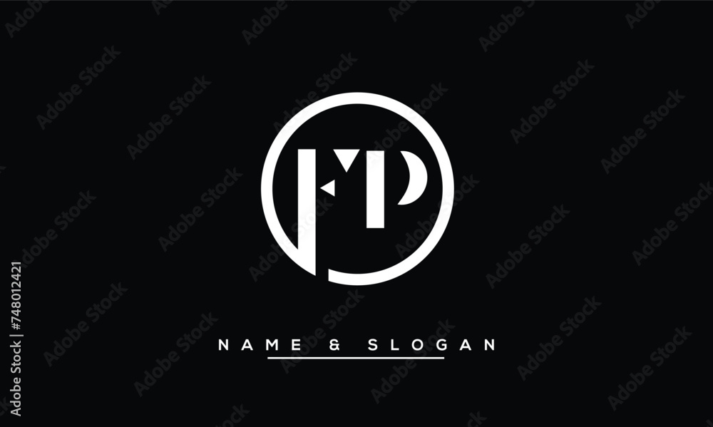 FP,  PF, F,  P  Abstract  Letters Logo Monogram