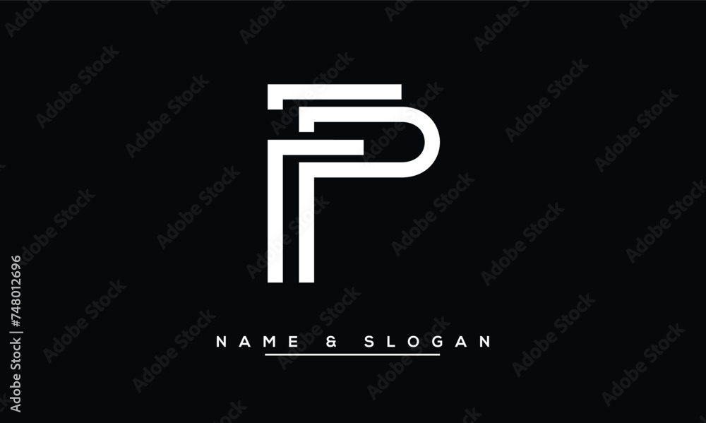 FP,  PF, F,  P  Abstract  Letters Logo Monogram