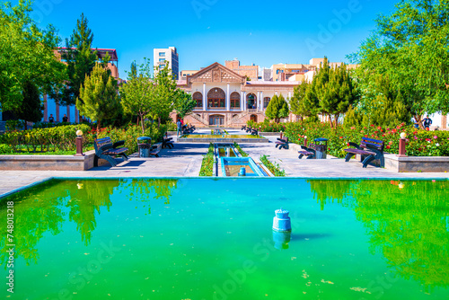 Fototapeta Naklejka Na Ścianę i Meble -  Tranquil Reflecting Pool at Amir Nezam House, Qajar Museum - Tabriz, Iran