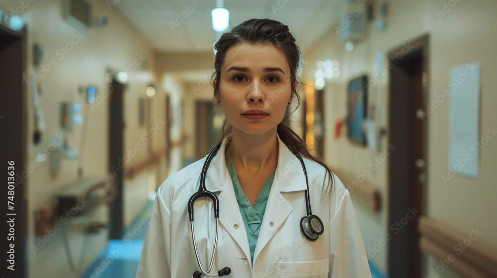 Doctor standing in hospital, World Health Day Doctor standing in hospital, World Health Day