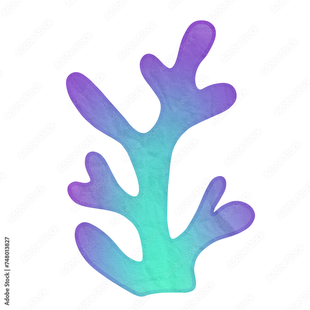 Coral cartoon hand drawn illustration version 2 isolated on transparent background. Coral cartoon hand drawn illustration version 2 isolated on transparent background.