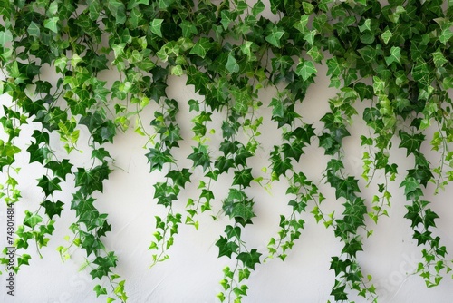 Walls turn into a lush haven, with each surface adorned by the delicate beauty of ivy leaves