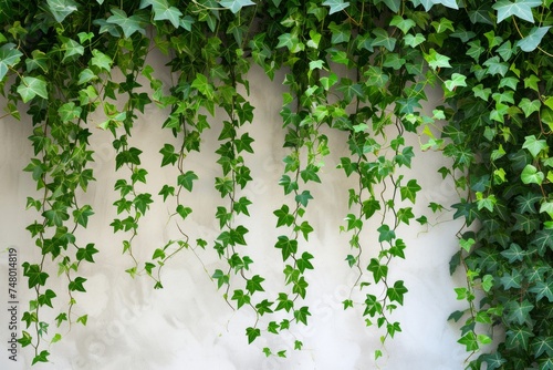 Transforming walls into a lush haven, each surface adorned with the delicate beauty of ivy leaves