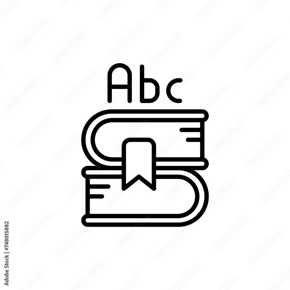 Dictionary outline icons, minimalist vector illustration ,simple transparent graphic element .Isolated on white background Dictionary outline icons, minimalist vector illustration ,simple transparent graphic element .Isolated on white background