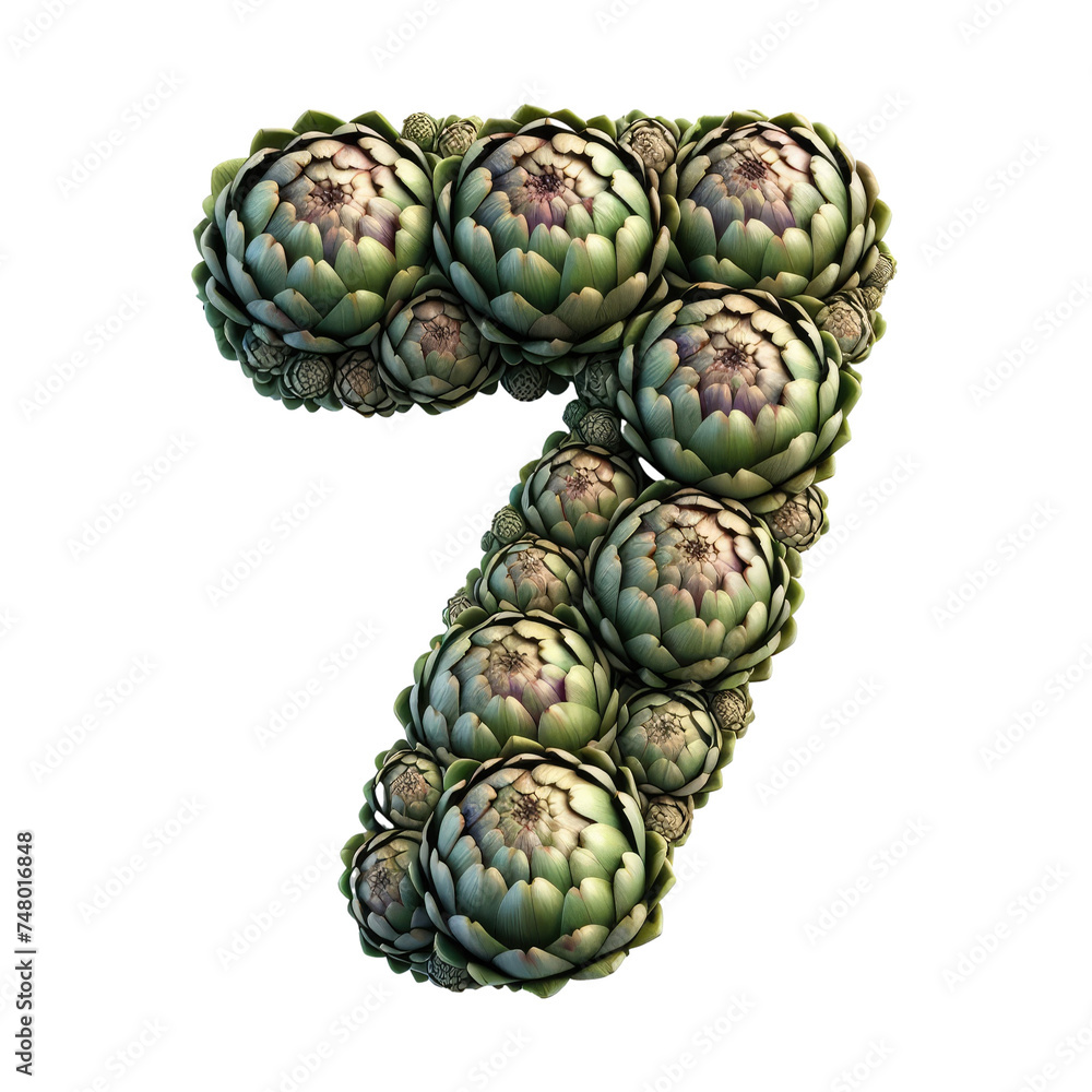 Fototapeta premium Isolated 3D Number on a Clear PNG Canvas Generative AI