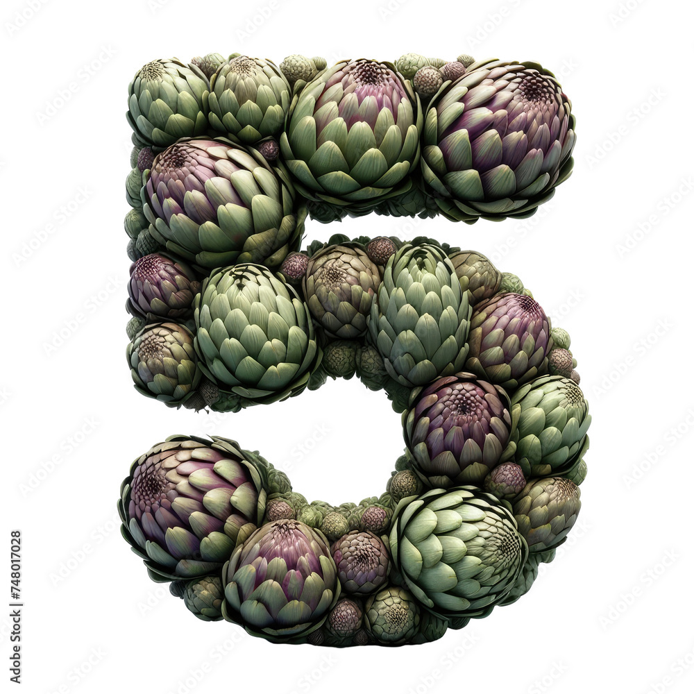 Fototapeta premium Isolated 3D Number on a Clear PNG Canvas Generative AI