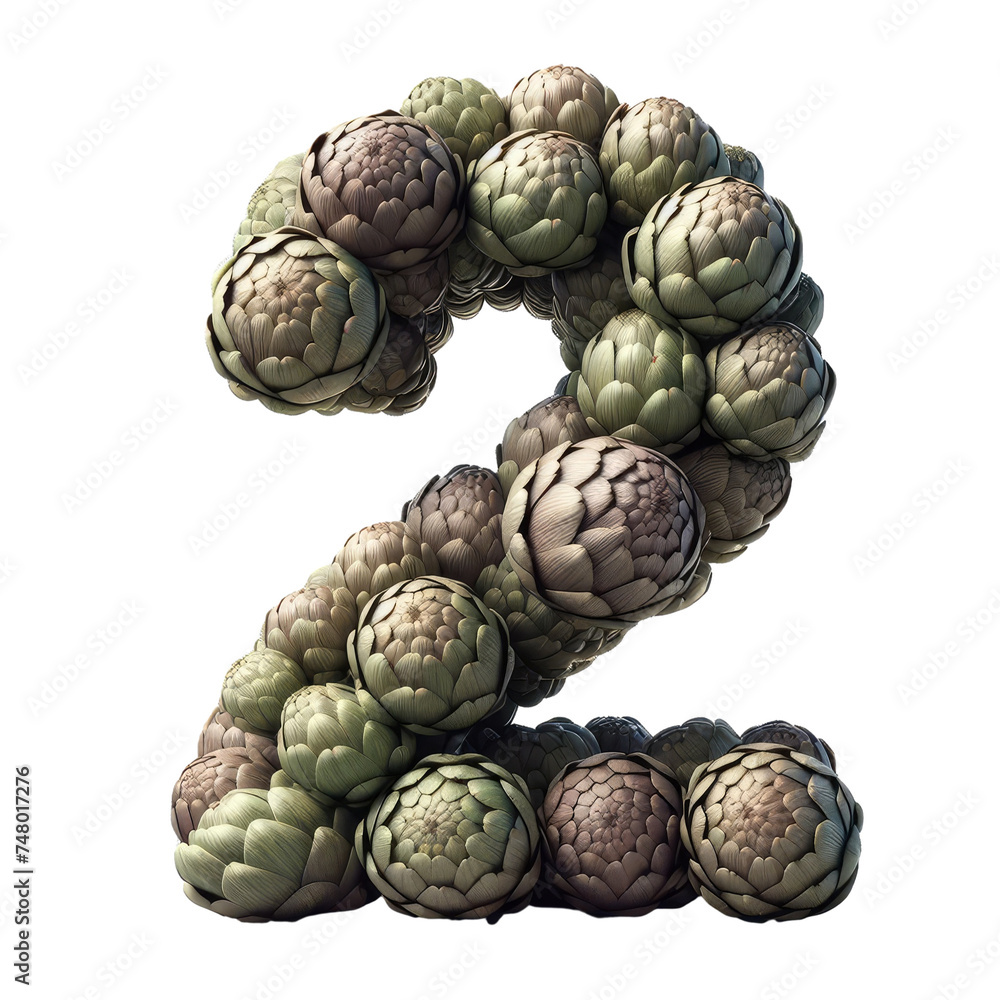 Fototapeta premium Isolated 3D Number on a Clear PNG Canvas Generative AI