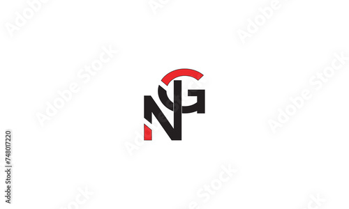  NG, GN , G , N , Abstract Letters Logo Monogram